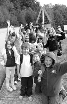 HOOKED ON FUN: Henderson School students are excited to take part the Townsite Intergenerational Program's after school club.